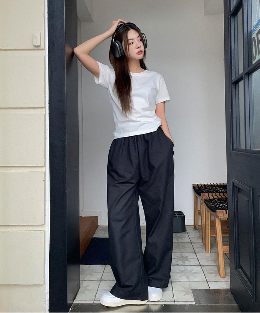 MUAHMUAH Wide Elastic Cotton Pants [2 Colors]