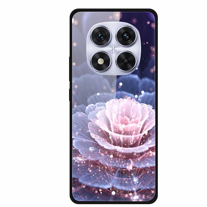 Tempered Glass Case For Redmi Note 14 Pro Coque 14Pro Flowers Phone Cases For Xiaomi Redmi Note14 Pro Hard Back Cover Case Funda