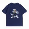 One Piece Casual Oversized Crew Neck Summer Short‑Sleeve T‑Shirt with Smoker Anime Graphic Print Women And Men T-shirt