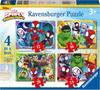 Ravensburger - Puzzle 4W1 - Spidey I Super-Kumple 1064