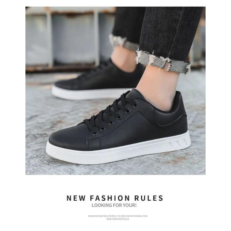 New Spring Autumn Men's Casual Shoes Breathable Korean Comfort Lightweight Leather Shoes Versatile Trendy Flat Shoes For Men