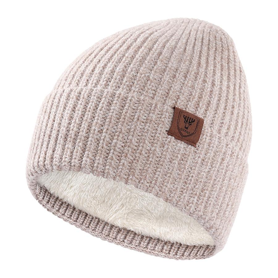 

Knit Wool Beanie Hat for Women - Warm Russian Polar Fleece Winter Earflap Hat 24.5*23*8.5cm абрикосовый