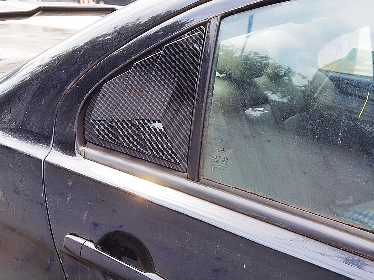 Mitsubishi Lancer EX 09-16 Rear Triangular Window Louvers - Wild Horse Style Exterior Modification.