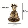 1pc Brass Chinese 12 Zodiac Animals Heads Bell Keychain Pendants Jewelry Vintage Copper Feng Shui Car Key Chain Hanging Keyring Gift
