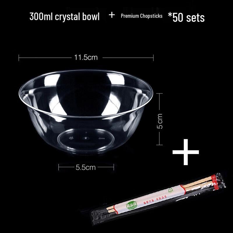 

ZISIZ Disposable Plastic Crystal Bowl