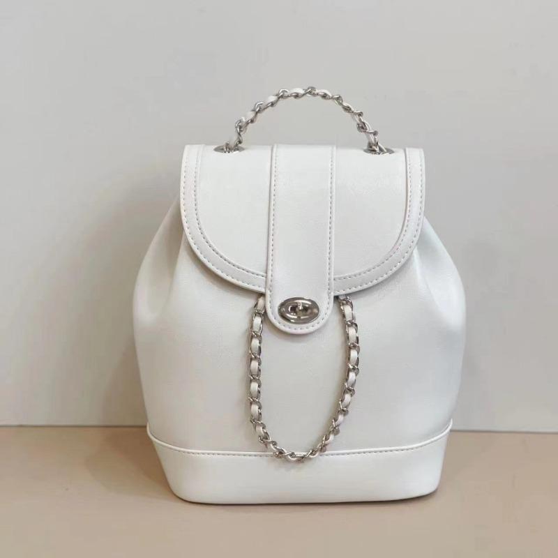 Kleine Geur Ketting Rugzak Koeienhuid Vintage Crossbody Tas Vintage Zilver Schooltas