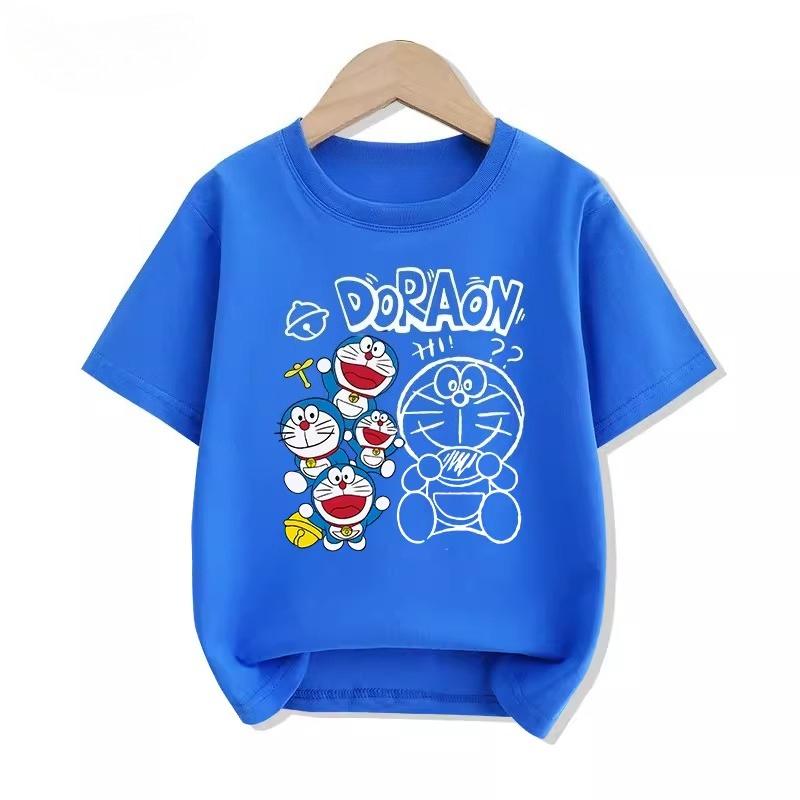 Summer New Doraemon Children s T-Shirt, Comfortable and Breathable 100