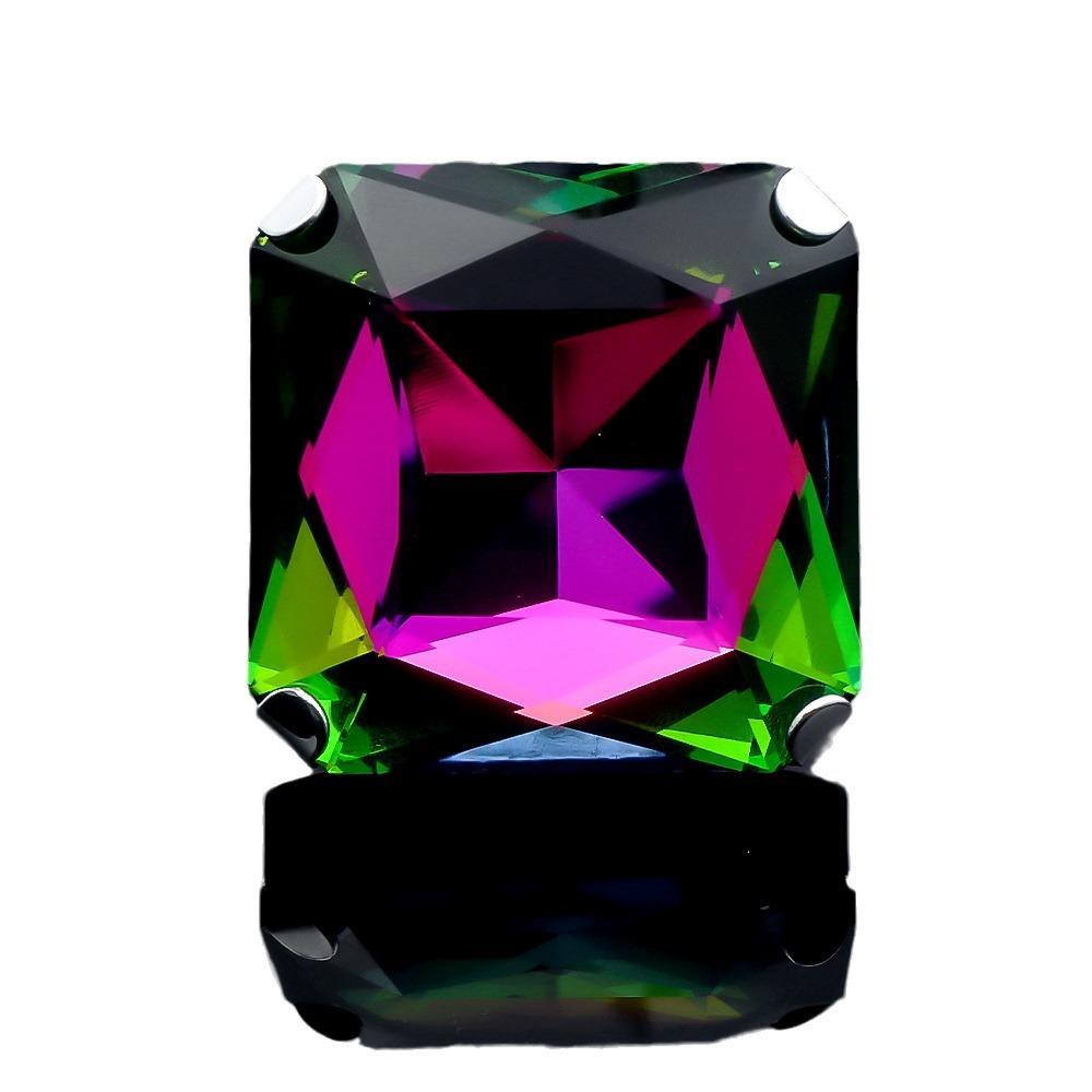 Anello Quadrato di Lusso di Nicchia Anello Esagerato di Alta Gamma Apertura Regolabile Accessori da Donna Anello