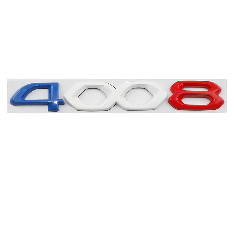 Auto 3D Metall Heckklappe Buchstaben Wort Logo Plakette Emblem Aufkleber Für Peugeot 2008 3008 4008 5008 2021 2022 2023 Zubehör