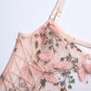 Sommer Floral Stickerei Crop Tops Frauen Spitze Mesh Schmetterling Gummiband Cami Top Damen Sexy Casual Backless Kurze Tank Top