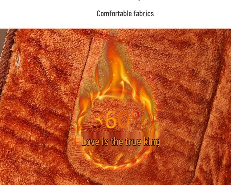 Mom's Warm Plaid Velvet-Enhanced Winter Coat for Mid-Aged Women