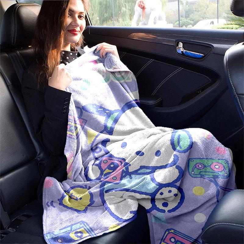 1pc Music Pochacco Blanket, Soft Throw for Home Decor, Gift Idea, Living Room, Travel, Camping, Car Blankets, Beach, Office Naps, Suitable for All Sea