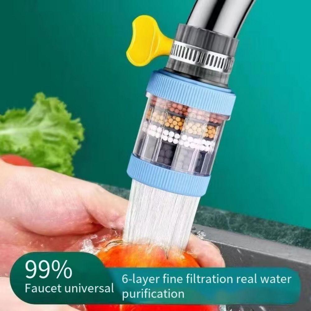 5Pcs 360 Degree Rotatable Faucet Filter 6-Layer Filter Kitchen Faucet Extender Kitchen Sink Tools