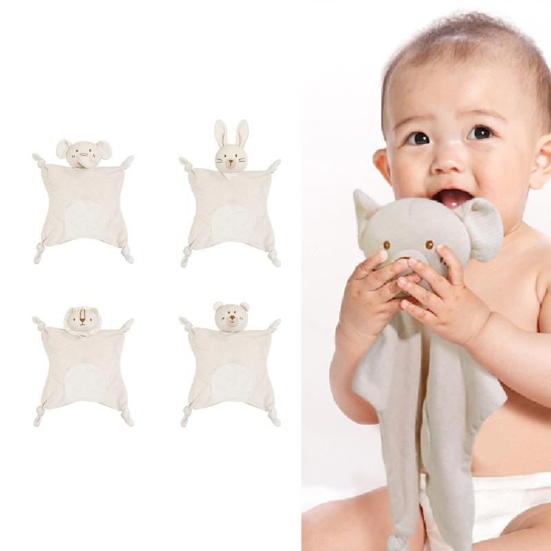 Uroczy Kreskówkowy Kocyk Pocieszenie dla Niemowląt Wzór Przytulnego Zwierzątka Ręcznik Pocieszający Zabawka z Bawełny PP do Pielęgnacji Wrażliwej Skóry