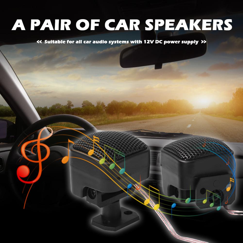 2Pcs Car Mini Tweeter Speaker 12V DC High Pitch Speaker 500W Super Power Audio 5A Mini Square Audio Speaker for Car Audio System