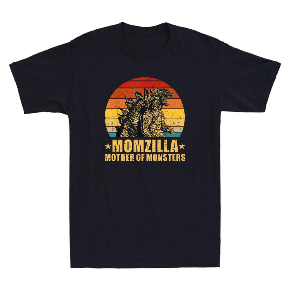 Momzilla Mother Of Monsters Retro Sunset Funny Mothers Day Gifts Unisex T-Shirt S
