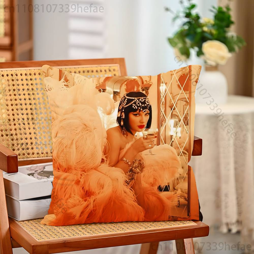 

LLife of a SShowgirl Funny Pillow Case Antidustmite Pillowcase Invisible Zipper Silky Short Plush Sofa Cushion Cover 30x30cm