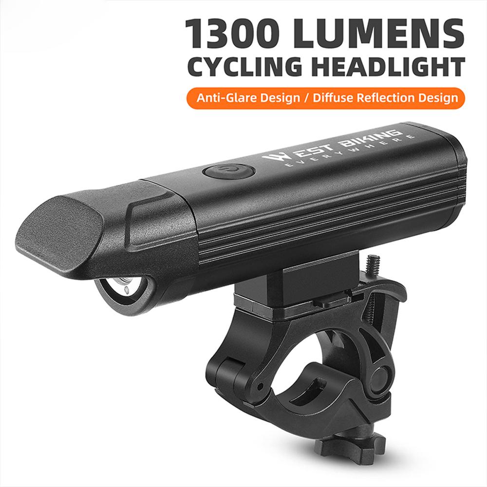 Aluminum Alloy Bright Bicycle Light Multifunctional USB Rechargeable Bike Front Light Waterproof