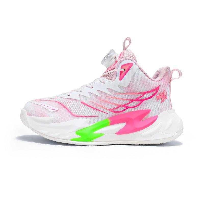 Children's basketball shoes New middle-aged and older children's mesh breathable non-slip shock-absorbing running shoes Men's and girls' training shoe