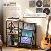 3-Tier Vinyl Record Storage Rack, Holds Approximately 200 Records