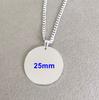 10pcs Mirror Polish Stainless Steel Round Blank Pendant Necklace Minimalist Zircon Men's and Women's Necklace Zircon Gift