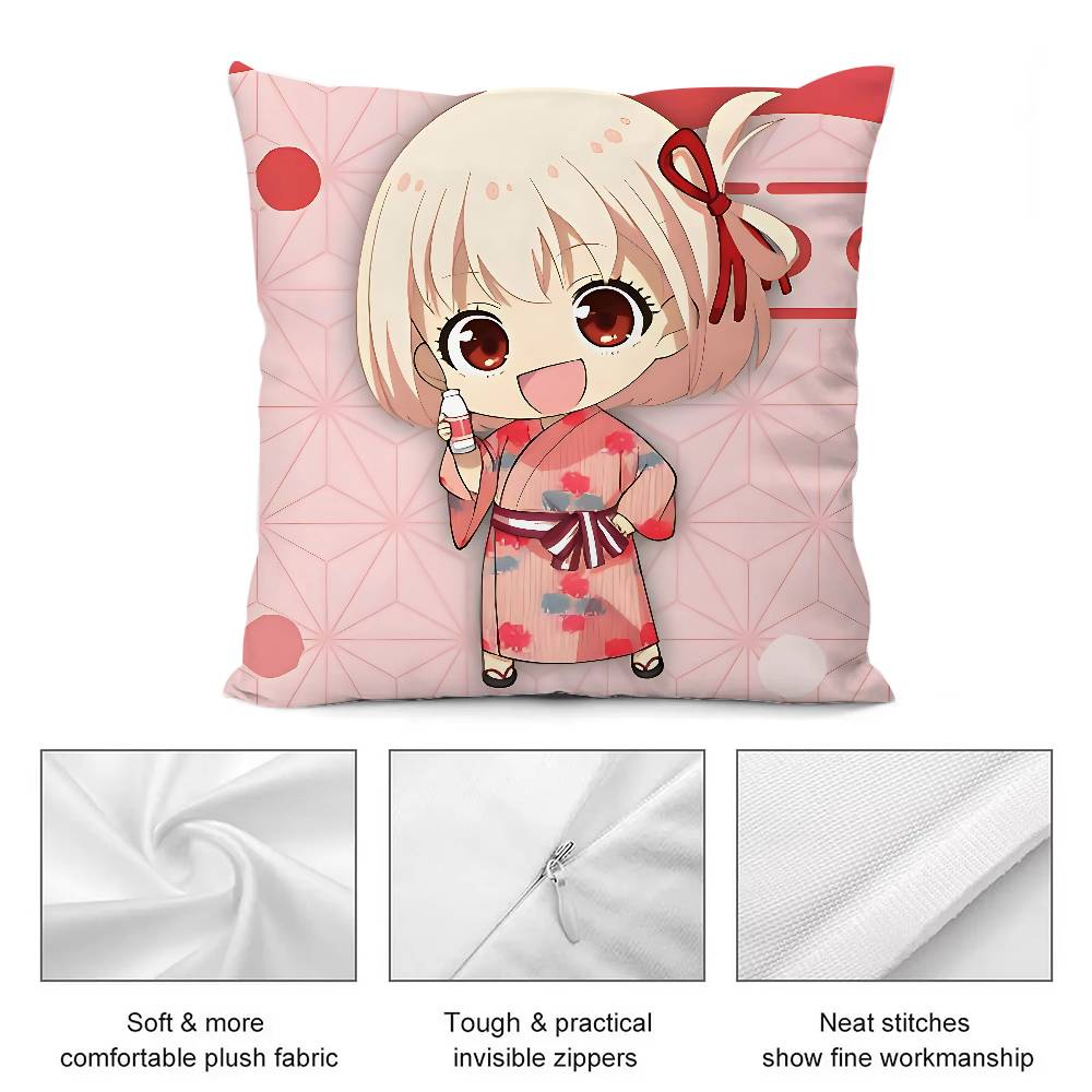 Kawaii L-Lycoris Recoil C-Chisato Kissenbezug Kissen Zum Abdecken Wohnaccessoires Wohnzimmerdekoration Kissenbezüge