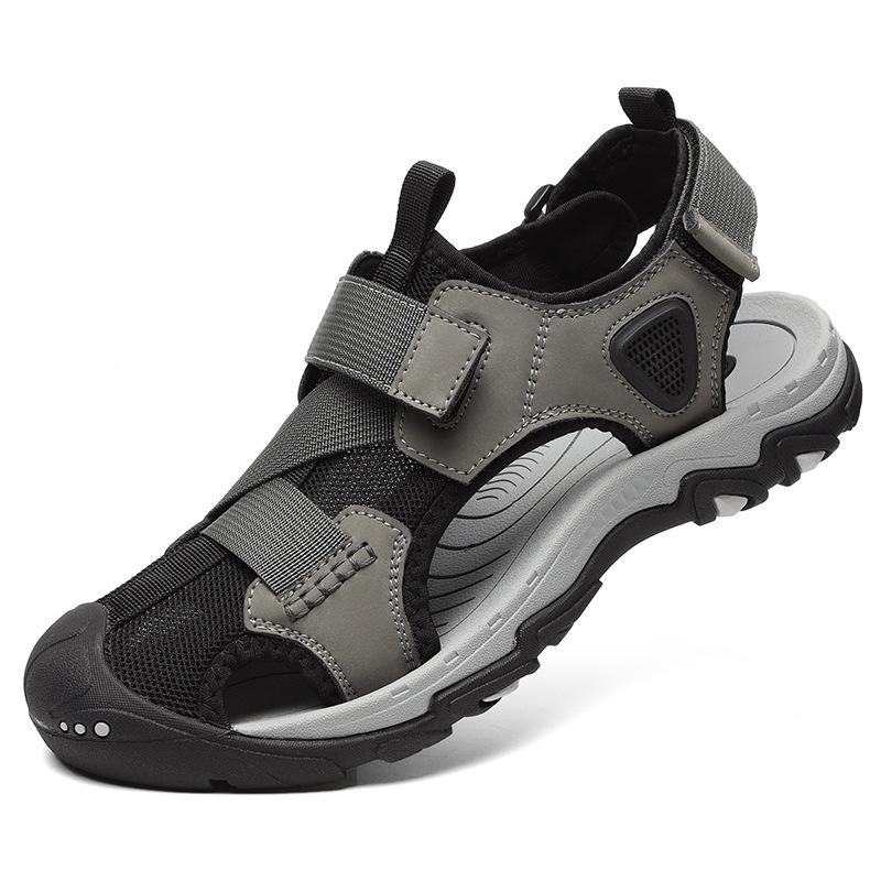 Men s Plus Size Summer Closed-Toe Non-Slip Outdoor Slippers for Wide Feet 41