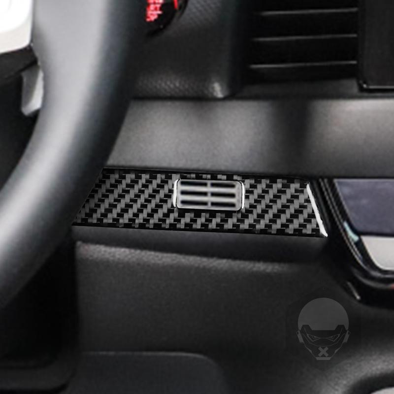 Real Carbon Fiber Car Accessories Dashboard Vent Strip Decorative Trim Cover Soft Sticker For Honda Fit /Jazz GR9 2024 2025