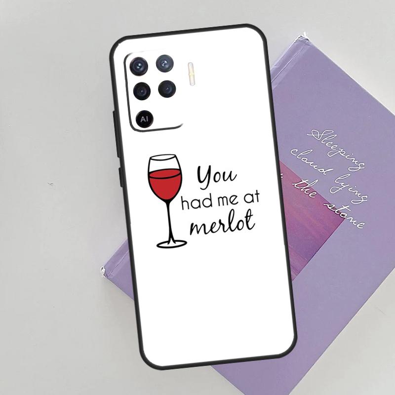 

Cool Red Wine Glass Cover For Oppo A78 A98 A74 A54 A94 A15 A16 A17 A52 A72 A76 A96 A53 A57S A58 A5 A9 Phone Case OPPO A52
