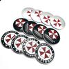 4pcs 56mm 60mm 65mm 68mm Car Wheel Center Hub Cap For Umbrella Corporation Resident Evil Badge Emblem Sticker Styling Accessory