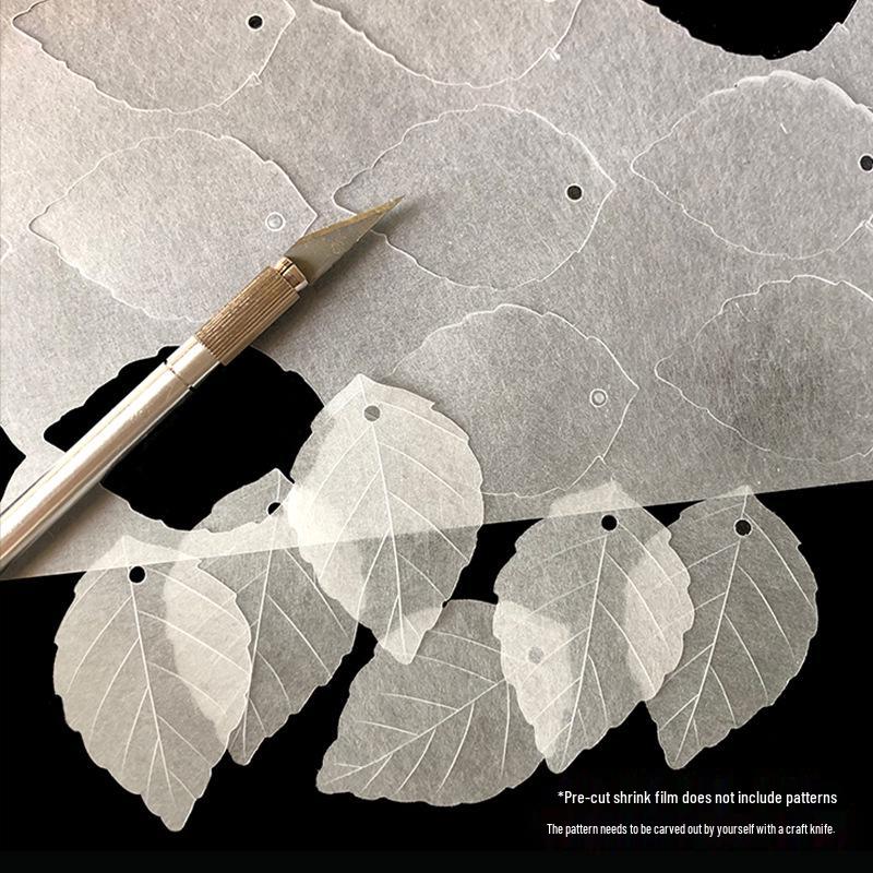 Translucent Heat Shrink Film for DIY Crafts: Sanding Printable Colored Pencil, Hand-Painted Rubber Stamps, Resin Earrings.