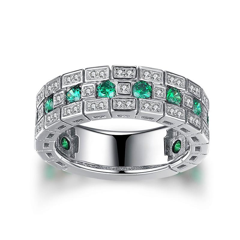 Cao Shi 2021 Retro Unisex Wide Band Diamond Ring for Index Finger