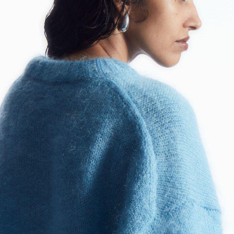 Spring New Arrival Basic Style Loose Casual Sweater round Neck Mohair Blended Sweater 1097008