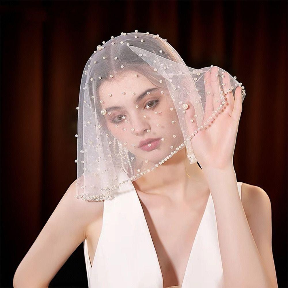 French Wedding Veils Short Bride Head Gauze Fashion Brides Veil  Headpieces