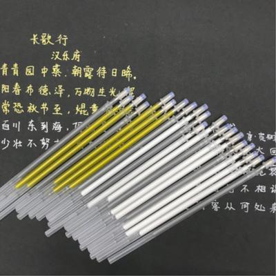 10Pcs White Gold Silver Ballpoint Pen Refill Photo Album Pen Refills Stationery Office Learning Scrapbooking Pen Sketch Drawing