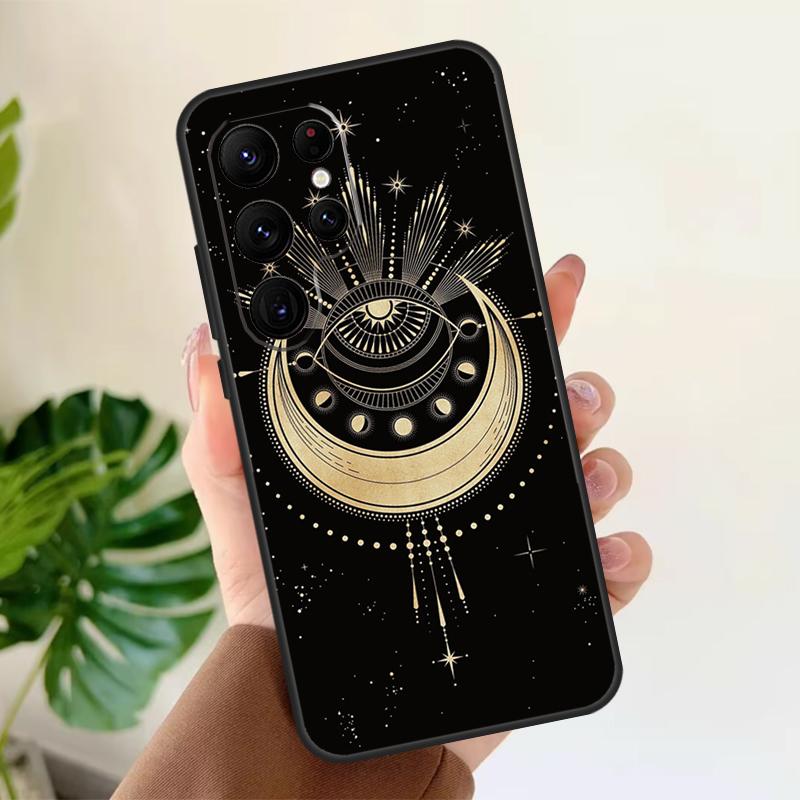 Fortune Telling Moon Stars Hands Soft Case For Samsung Galaxy S25 Ultra S21 S22 S23 S24 Plus S9 S10 S20 FE S24 FE Phone Cover