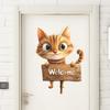 Kreative Katzen-Wandtattoos mit Schriftzug, niedliche, abnehmbare und selbstklebende Wandtattoos für Kinderzimmer und Wohnzimmer
