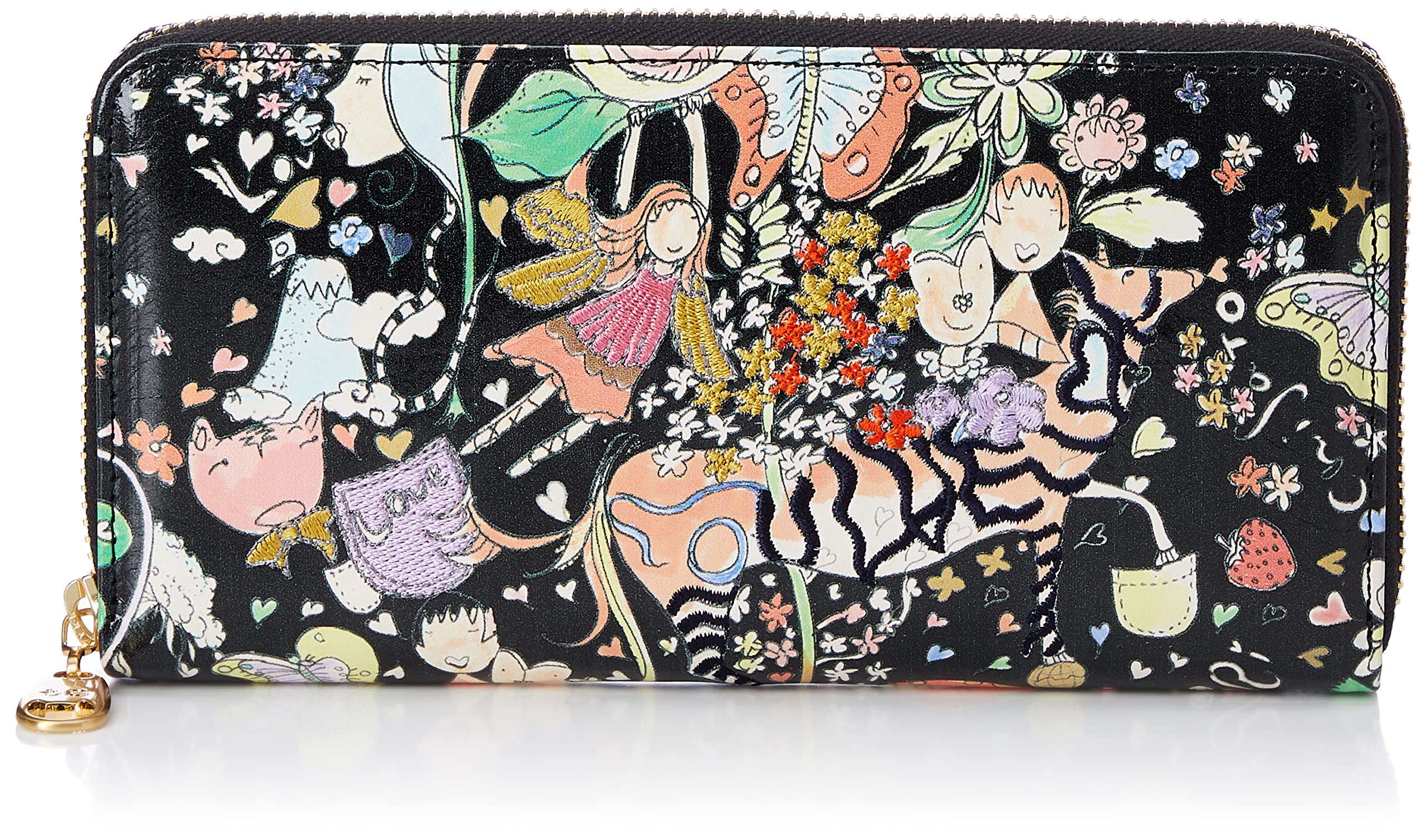 

Длинный держатель для кошелька Natural Love [Tsumori Chisato] женский чёрный