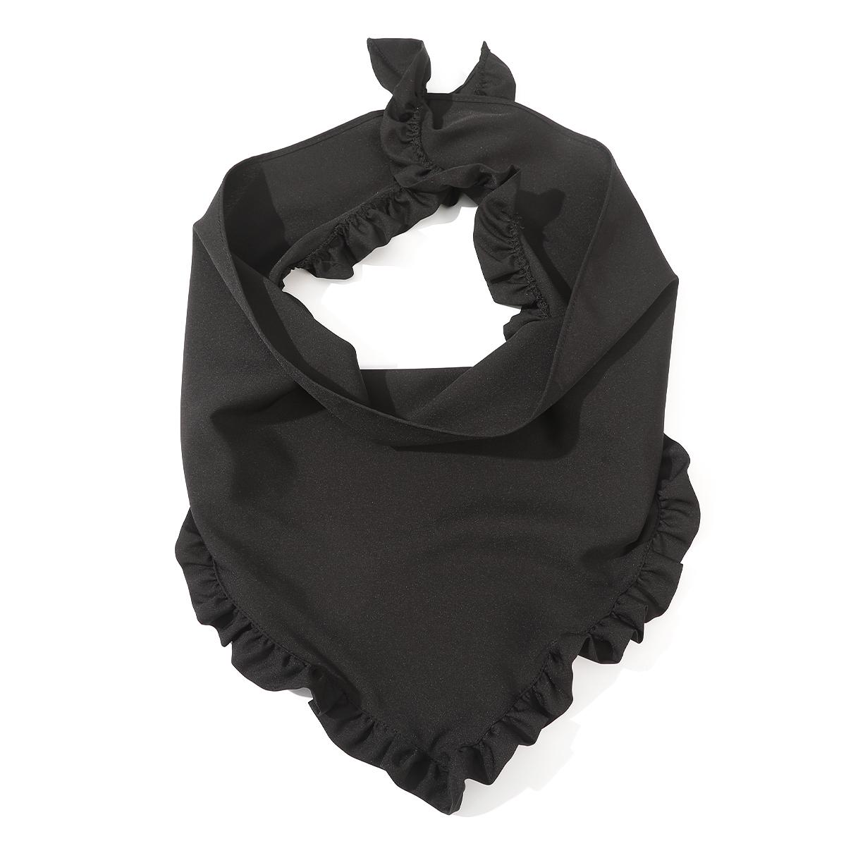 

Однотонная треугольная бандана-повязка на голову, милый тюрбан, из принтованной ткани, с драпировкой, шарф для волос, аксессуары для волос, богемный треугольный шарф для девочки