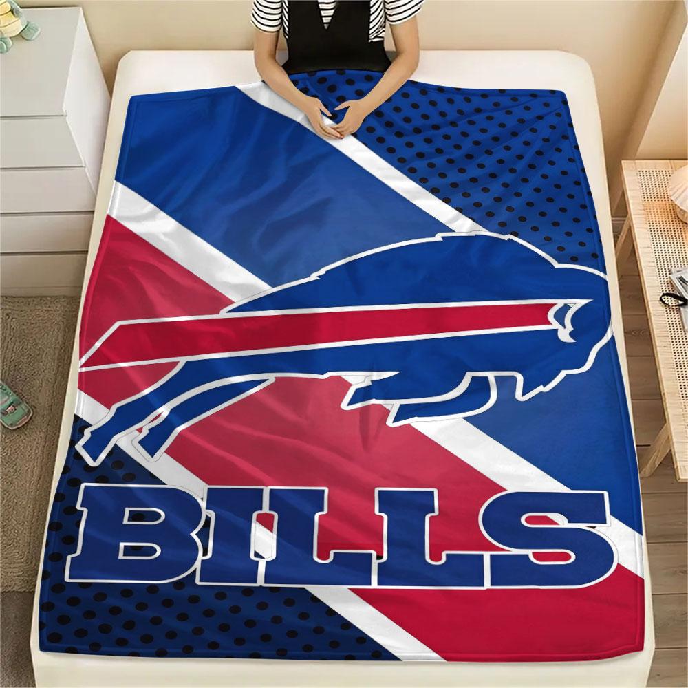 Buffalo Bills Bedruckte Flanelldecke, weicher Überwurf für Schlafzimmer Sofa, waschbar, Fanartikel, tolles Geschenk.