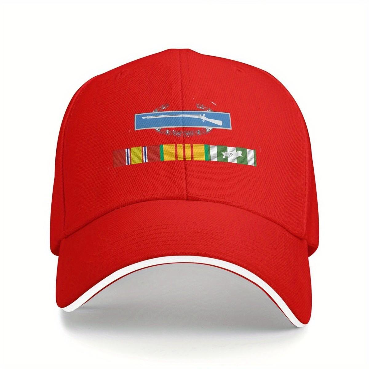 Vietnam Veteran CIB Military Ribbons Baseball Cap Polyester Adjustable Hat Casual Outdoor Gift Adjustable