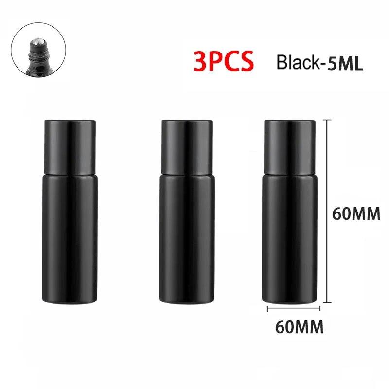 

5 мл 10 мл Essential золото, серебро, черный шарик из нержавеющей стали, массажный крем для глаз, парфюм, многоразовая пустая бутылка-контейнер