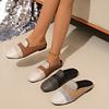 Fashion Women Shoes 2025 Summer New Fashion Round Toe  Decoration Half Drag Shoes Comfort Non Slip Soft Sole Outdoor Casual Sandals