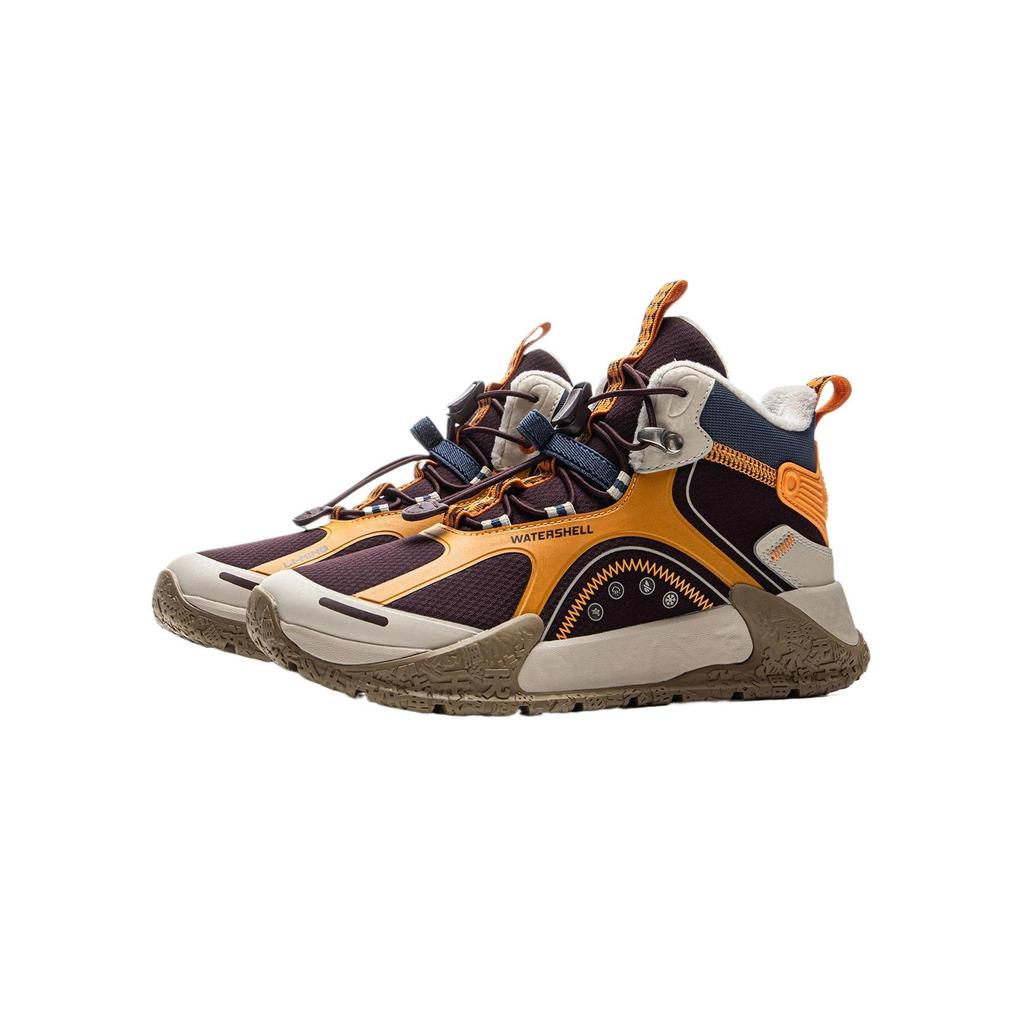 Li Ning Kids Outdoor Fabric Comfortable Fashionable Versatile Outdoor Shoes Kids Shoes Red Orange YKET010-7