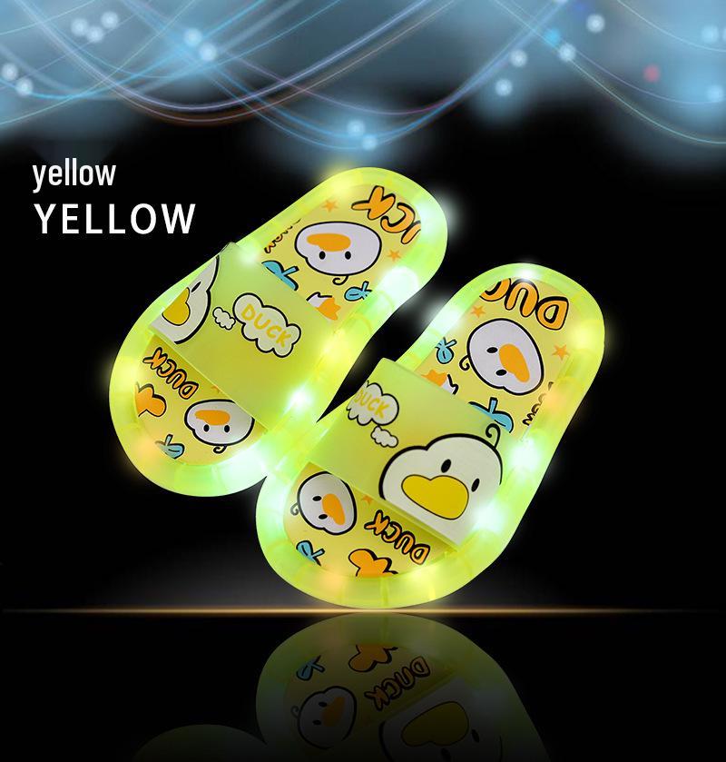 Pangpanglong Kids' Luminous Slippers - Cute, Anti-Slip for Indoor/Outdoor Use