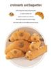 Velká plyšová hračka kapybara croissant bageta - Kreativní série pečení polštář