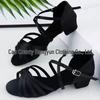 New Style Girls' Latin Dance Shoes with Soft Sole and Flat Heel