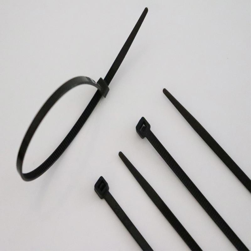 Black Thickened Self-locking Nylon Cable Ties, Strong Binding, Low Temperature Resistant, 4.8x300mm Plastic Zip Straps