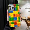 Fashion Building Blocks Pattern Soft Phone Case for iPhone 15 16 17 Pro Max 17Air 16E 14 Plus 13 12 Mini Shockproof Cover Back S