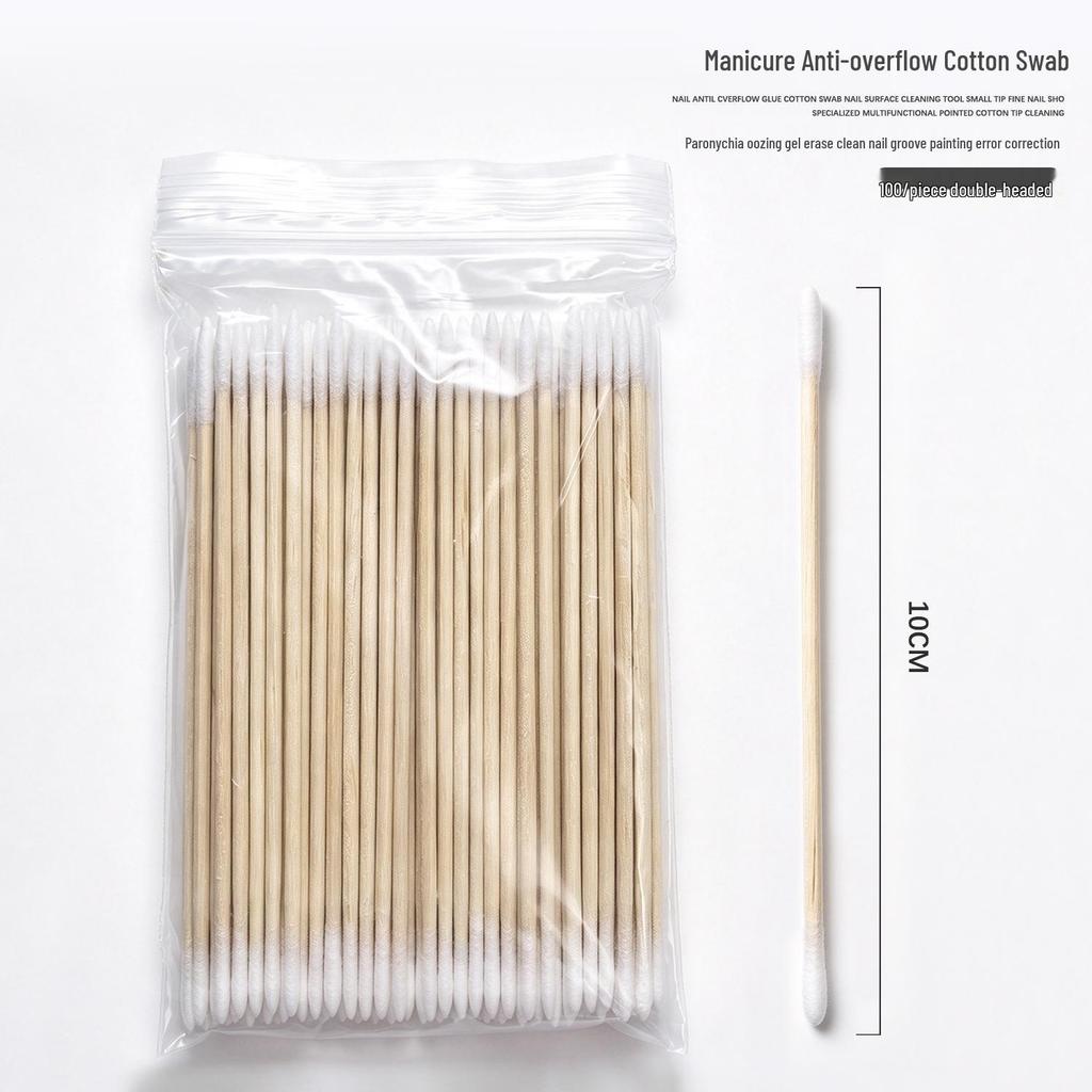 Double-Ended Cotton Swab for Nail Art - Fine, Pointed, Disposable Beauty Tool